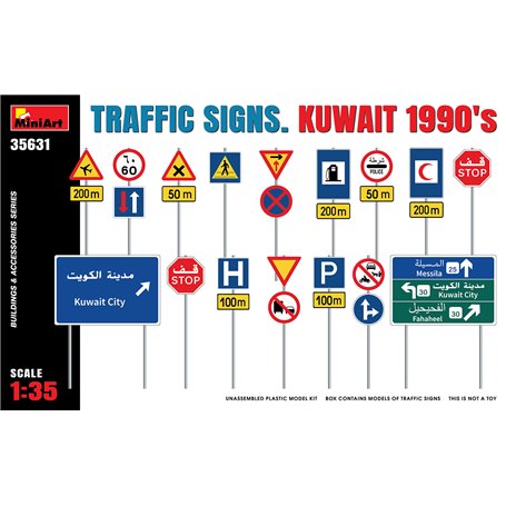 Mini Art 35631 Traffic Signs. Kuwait 1990's