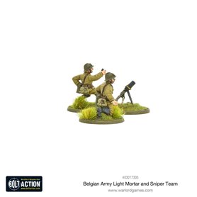 Bolt Action Belgian Army Light Mortar & Sniper Teams