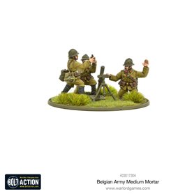 Bolt Action Belgian Army Medium Mortar Team