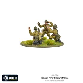 Bolt Action Belgian Army Medium Mortar Team