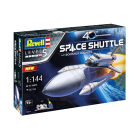 Revell 1:144 40TH ANNIVERSARY SPACE SHUTTLE WITH BOOSTER ROCKETS - zestaw z farbami
