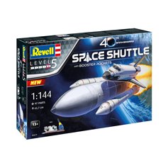 Revell 1:144 40TH ANNIVERSARY SPACE SHUTTLE WITH BOOSTER ROCKETS - zestaw z farbami