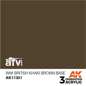 AK Interactive 3RD GENERATION ACRYLICS - WWI British Khaki Brown Base