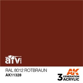 AK Interactive 3RD GENERATION ACRYLICS - RAL 8012 Rotbraun
