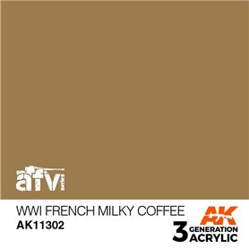 AK Interactive 3RD GENERATION ACRYLICS - WWI French Milky Coffee