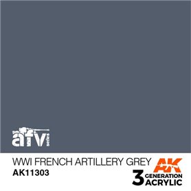 AK Interactive 3RD GENERATION ACRYLICS - WWI French Artillery Grey