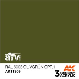 AK Interactive 3RD GENERATION ACRYLICS - RAL 6003 OLIVGRUN OPT.1