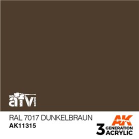 AK Interactive 3RD GENERATION ACRYLICS - RAL 7017 DUNKELBRAUN - 17ml