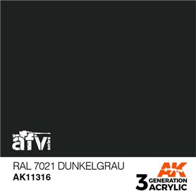 AK Interactive 3RD GENERATION ACRYLICS - RAL 7021 Dunkelgrau