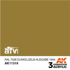 AK Interactive 3RD GENERATION ACRYLICS - RAL 7028 DUNKELGELB AUSGABE 1944 - 17ml