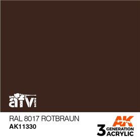AK Interactive 3RD GENERATION ACRYLICS - RAL 8017 ROTBRAUN - 17ml