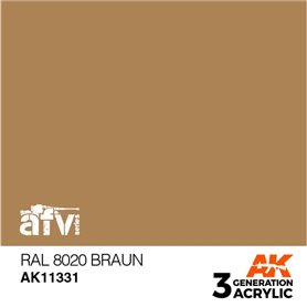 AK Interactive 3RD GENERATION ACRYLICS - RAL 8020 Braun