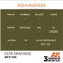 AK Interactive 3RD GENERATION ACRYLICS - OLIVE DRAB BASE - 17ml