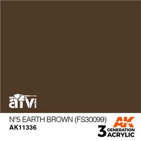 AK Interactive 3RD GENERATION ACRYLICS - N?5 Earth Brown (FS30099)