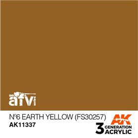 AK Interactive 3RD GENERATION ACRYLICS - NO6 EARTH YELLOW - FS30257 - 17ml