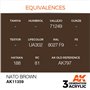AK Interactive 3RD GENERATION ACRYLICS - NATO BROWN - 17ml