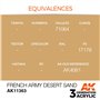 AK Interactive 3RD GENERATION ACRYLICS - FRENCH ARMY DESERT SAND - 17ml