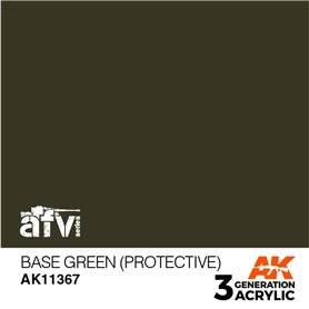 AK Interactive 3RD GENERATION ACRYLICS - BASE GREEN - PROTECTIVE - 17ml