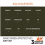 AK Interactive 3RD GENERATION ACRYLICS - BASE GREEN - PROTECTIVE - 17ml
