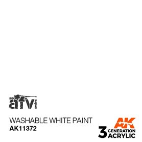 AK Interactive 3RD GENERATION ACRYLICS - WASHABLE WHITE PAINT - 17ml