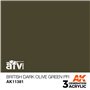 AK Interactive 3RD GENERATION ACRYLICS - British Dark Olive Green PFI