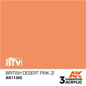 AK Interactive 3RD GENERATION ACRYLICS - BRITISH DESERT PINK ZI - 17ml