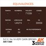 AK Interactive 3RD GENERATION ACRYLICS - S.C.C. NO.1A VERY DARK BROWN - 17ml