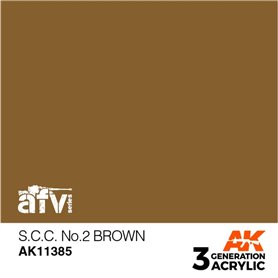 AK Interactive 3RD GENERATION ACRYLICS - S.C.C. No.2 Brown