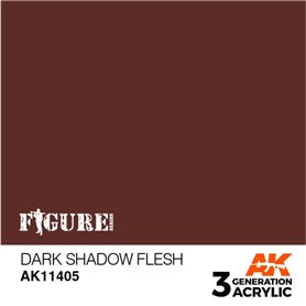 AK Interactive 3RD GENERATION ACRYLICS - DARK SHADOW FLESH - 17ml