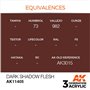 AK Interactive 3RD GENERATION ACRYLICS - DARK SHADOW FLESH - 17ml