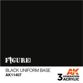 AK Interactive 3RD GENERATION ACRYLICS - BLACK UNIFORM BASE - 17ml