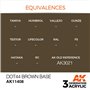 AK Interactive 3RD GENERATION ACRYLICS - DOT44 BROWN BASE - 17ml