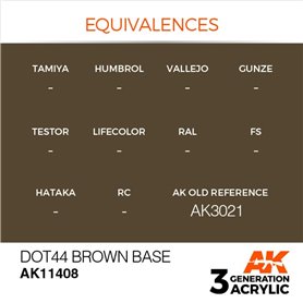 AK Interactive 3RD GENERATION ACRYLICS - DOT44 BROWN BASE - 17ml