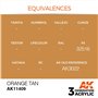 AK Interactive 3RD GENERATION ACRYLICS - Orange Tan