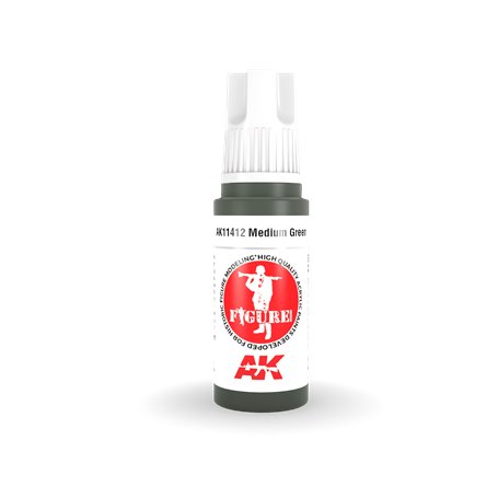 AK Interactive 3RD GENERATION ACRYLICS - MEDIUM GREEN - 17ml