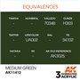 AK Interactive 3RD GENERATION ACRYLICS - Medium Green
