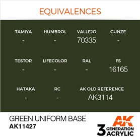 AK Interactive 3RD GENERATION ACRYLICS - GREEN UNIFORM BASE - 17ml