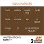 AK Interactive 3RD GENERATION ACRYLICS - Waffen Brown