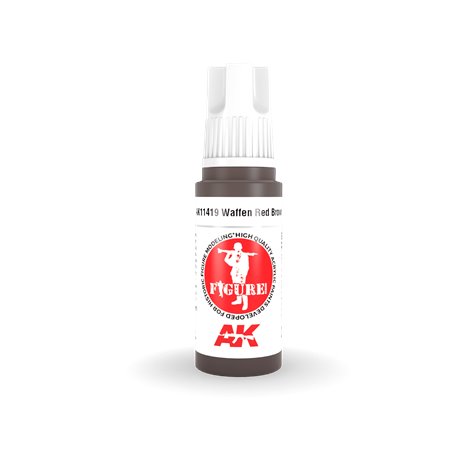 AK Interactive 3RD GENERATION ACRYLICS - Waffen Red Brown