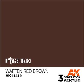 AK Interactive 3RD GENERATION ACRYLICS - WAFFEN RED BROWN - 17ml