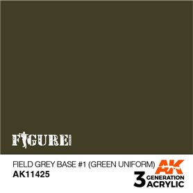 AK Interactive 3RD GENERATION ACRYLICS - Field Grey Base #1 (Green uniform)