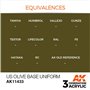 AK Interactive 3RD GENERATION ACRYLICS - US Olive Base Uniform