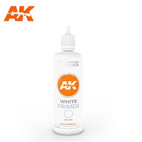AK Interactive 3RD GENERATION ACRYLICS - WHITE PRIMER - 100ml