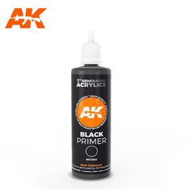 AK Interactive 3RD GENERATION ACRYLICS - BLACK PRIMER - 100ml