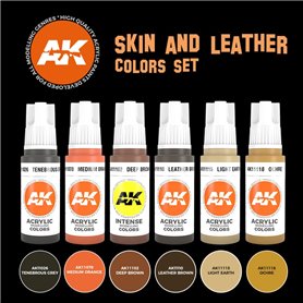AK Interactive SKIN AND LEATHER COLORS SET