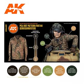 AK Interactive Zestaw farb WAFFEN SS 44 DOT UNIFORM COLORS 3G