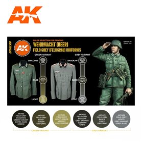 AK Interactive Zestaw farb GERMAN FIELD GREY UNIFORMS 3G