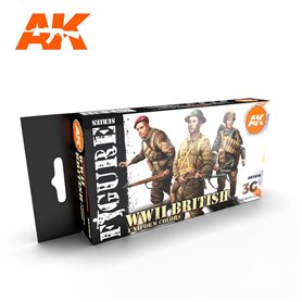 AK Interactive Zestaw farb WWII BRITISH UNIFORM COLORS 3G