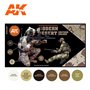 AK Interactive Zestaw farb MODERN DESERT UNIFORM COLORS 3G