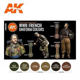 AK Interactive Zestaw farb FRENCH UNIFORM COLORS 3G